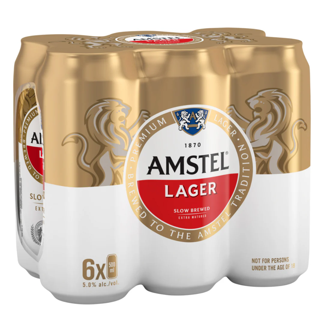 Amstel Lager Can 500ml - Image 2
