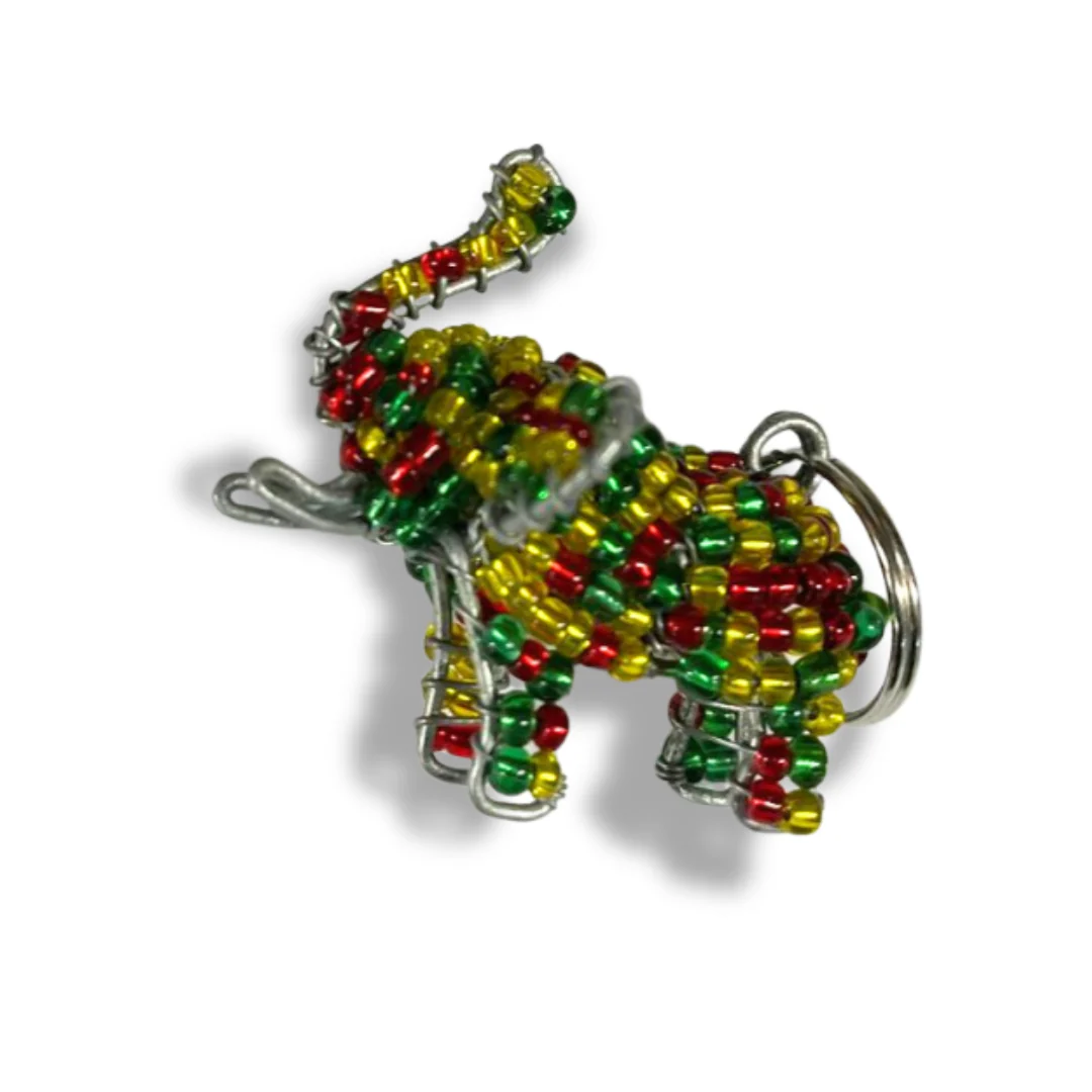 Beaded Keyring - Elephant - Image 2