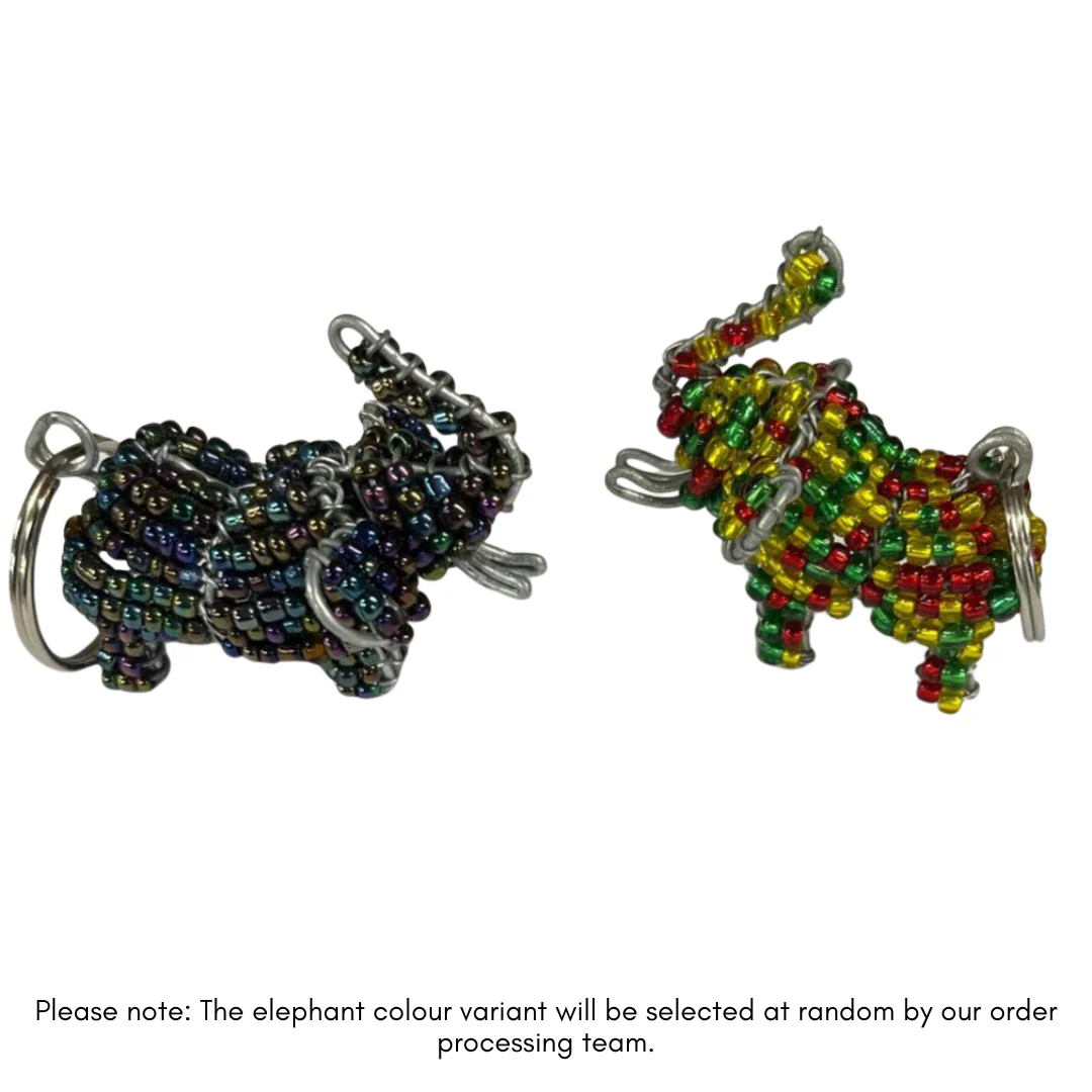 Beaded Keyring - Elephant - Image 3