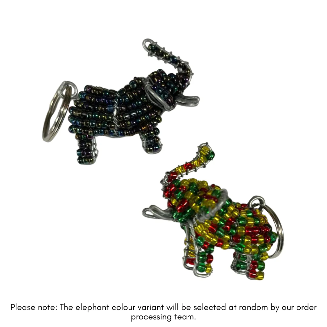 Beaded Keyring - Elephant - Image 4
