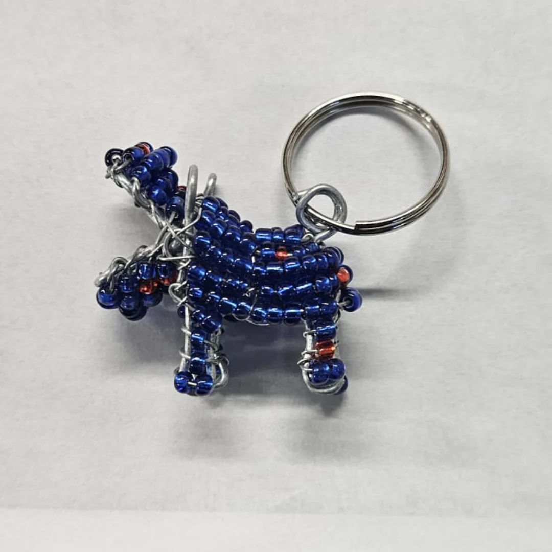 Beaded Keyring - Hippo - Image 3