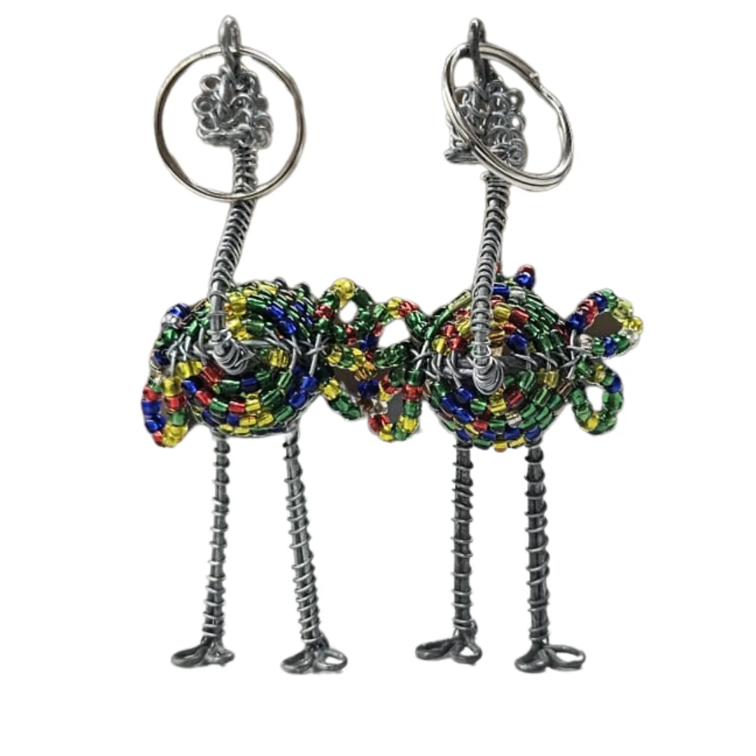 Beaded Keyring - Ostrich - Image 2