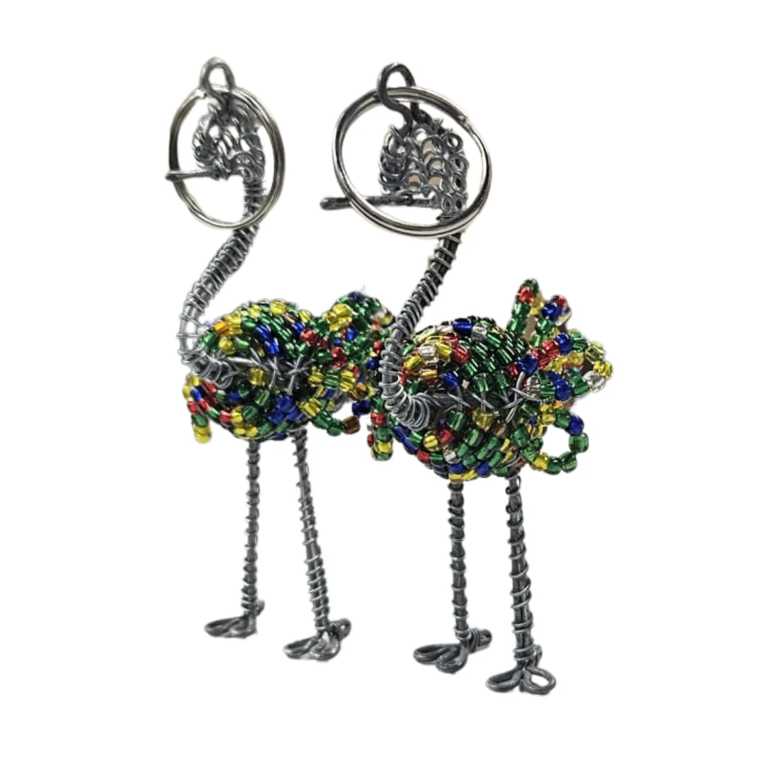 Beaded Keyring - Ostrich - Image 3