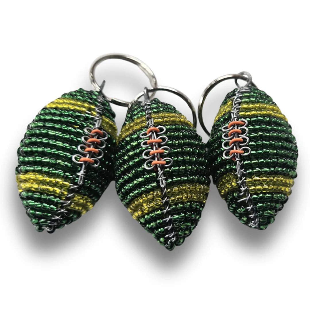 Beaded Keyring Rugby Ball - Image 2