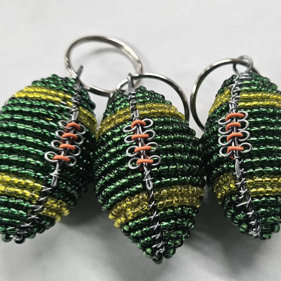 Beaded Keyring Rugby Ball - Image 4