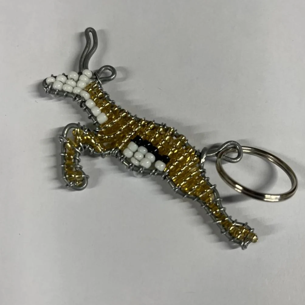 Beaded Keyring - Springbok - Image 3