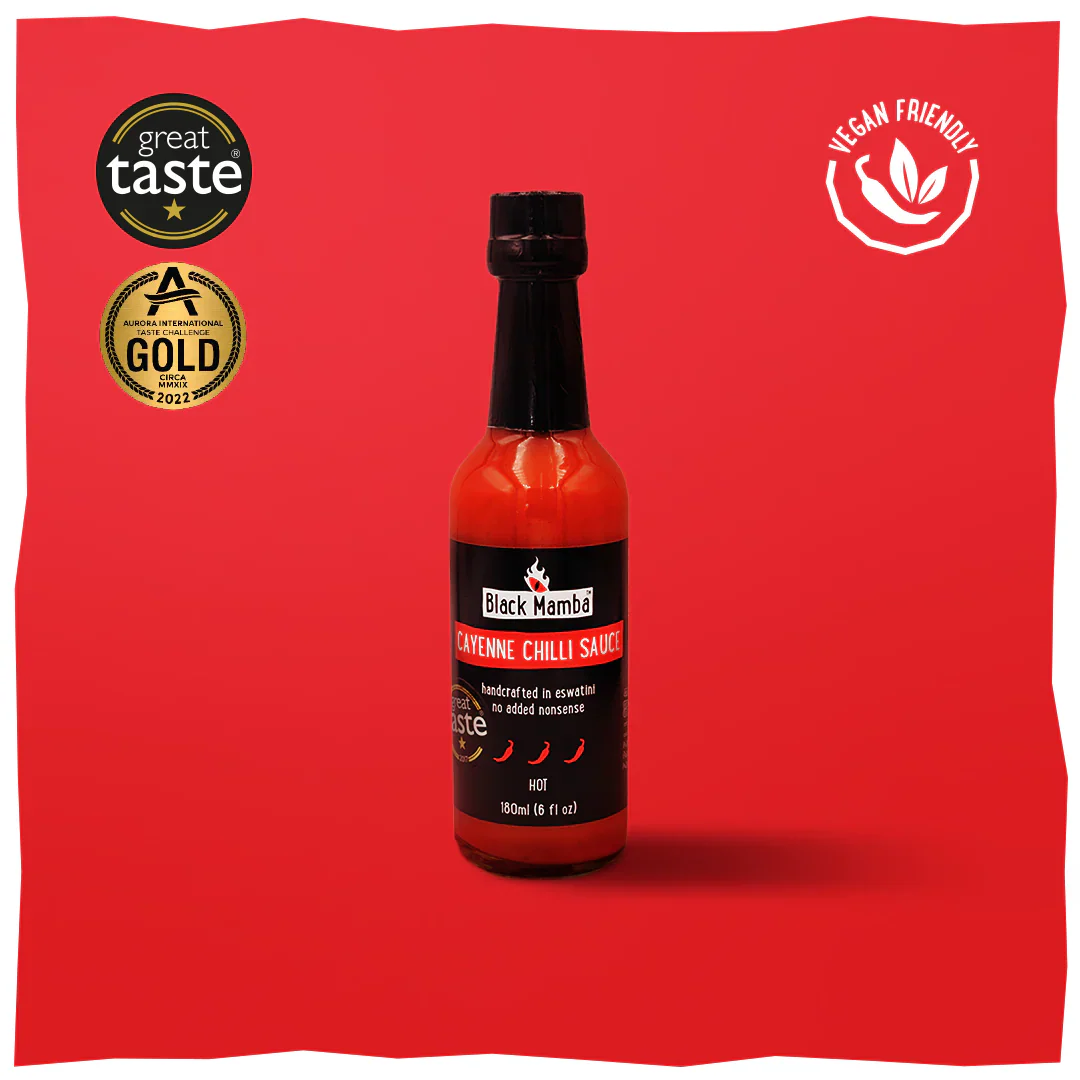 Black Mamba Cayenne Chilli Sauce 180ml - Image 2