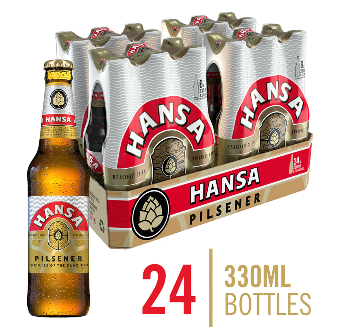 Hansa Pilsener Bottle 330ml (BB: 22/02/2026) - Image 4