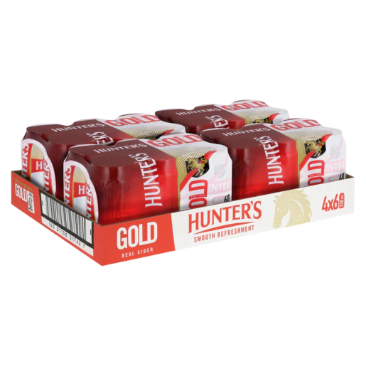 Hunter's Gold Cider Can 440ml - Image 3