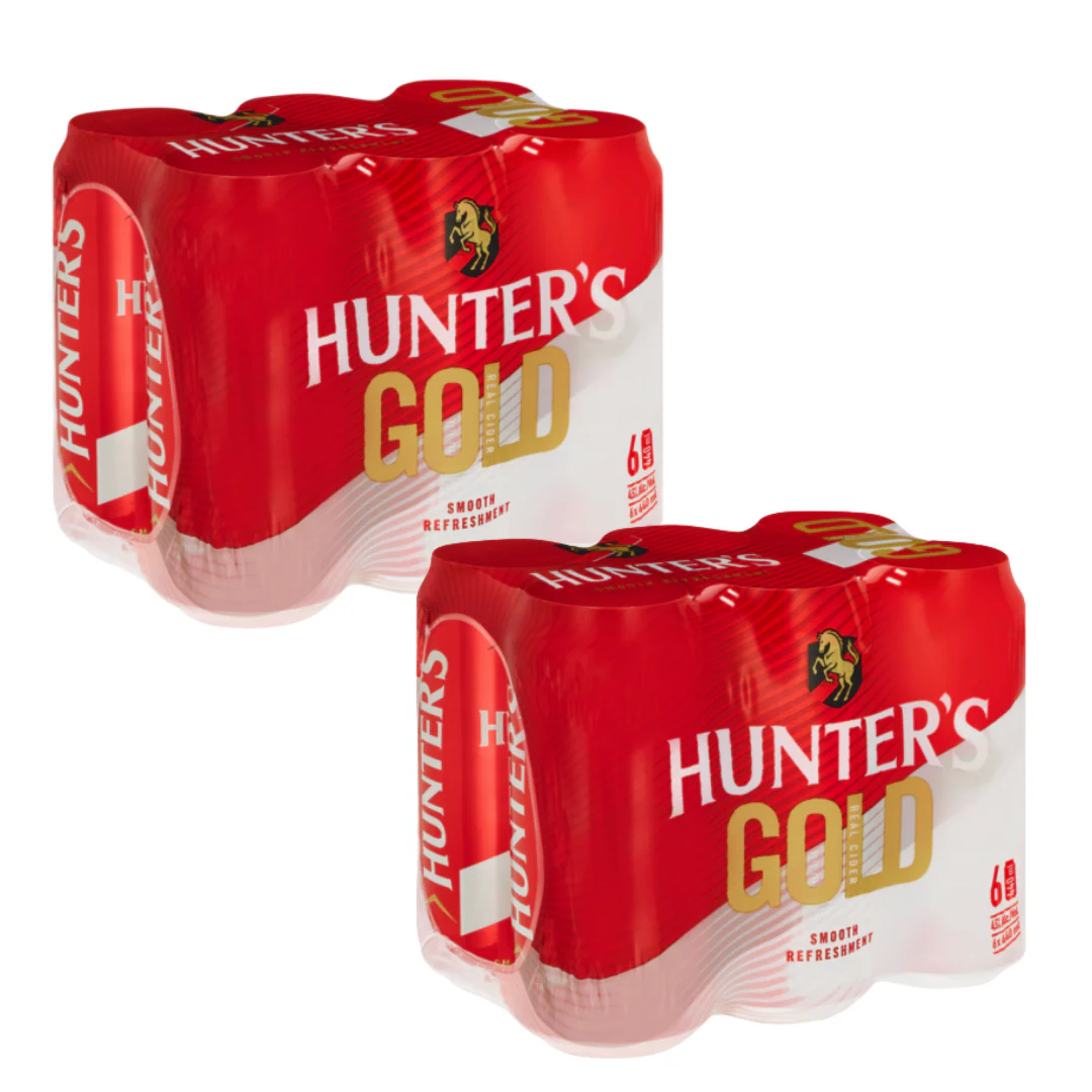 Hunter's Gold Cider Can 440ml - Image 4