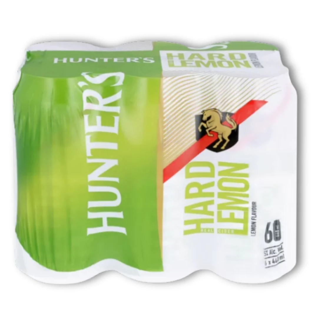 Hunter's Hard Lemon Can 440ml - Image 2
